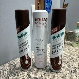 3pk Batiste and Argan Magic Dry Shampoo Set for Dark Hair